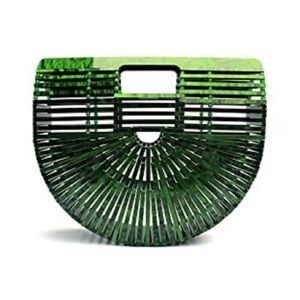Green acrylic purse